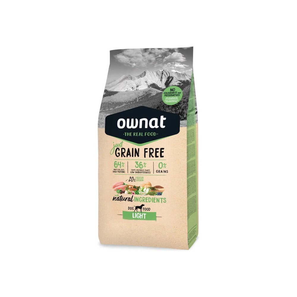 Ownat Just Grain Free Adulto Light pienso para perros 14 kg