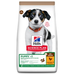 Hill's No Grain Puppy Small & Medium - Pienso seco sin cereales sabor pollo 14 Kg