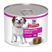 Hill's Science Plan alimento húmedo para perros adultos de razas pequeñas y mini con vacuno - Latas de 200g