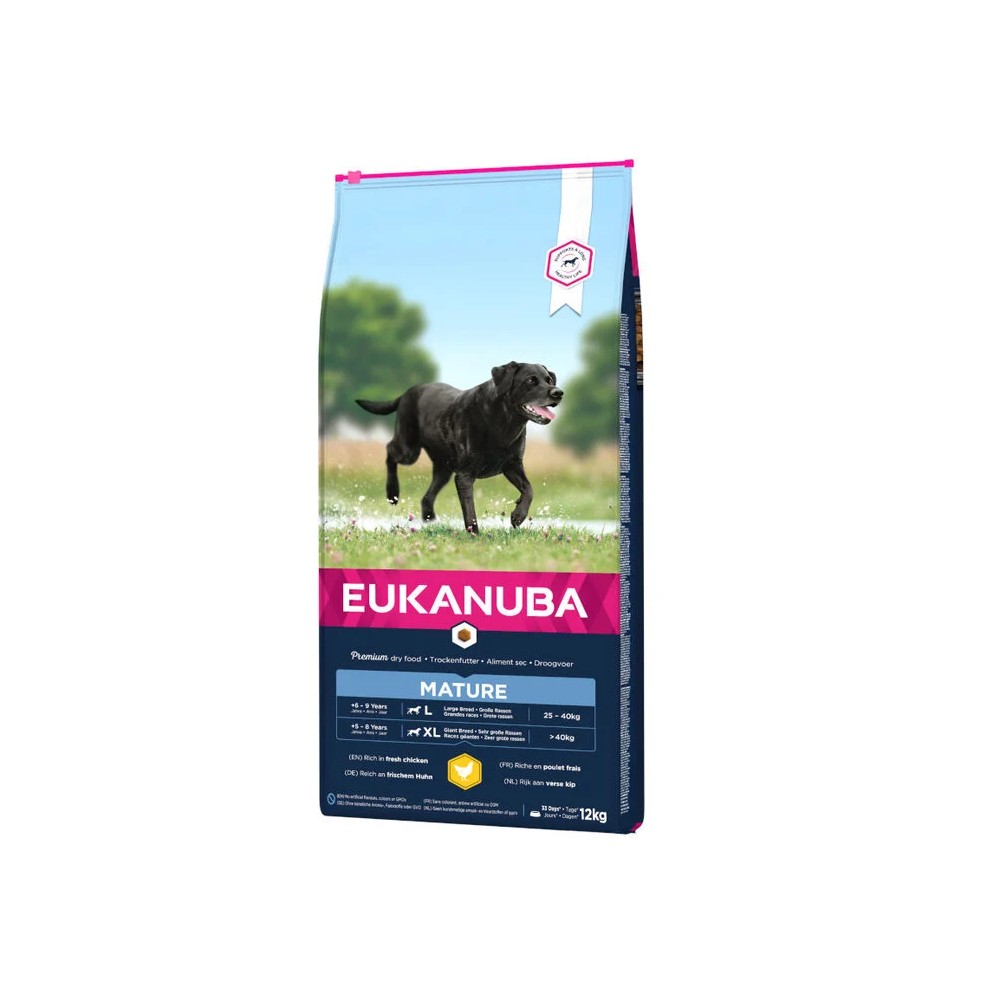 Eukanuba Mature   ((Razas grandes ))Pollo pienso para perros 12kg