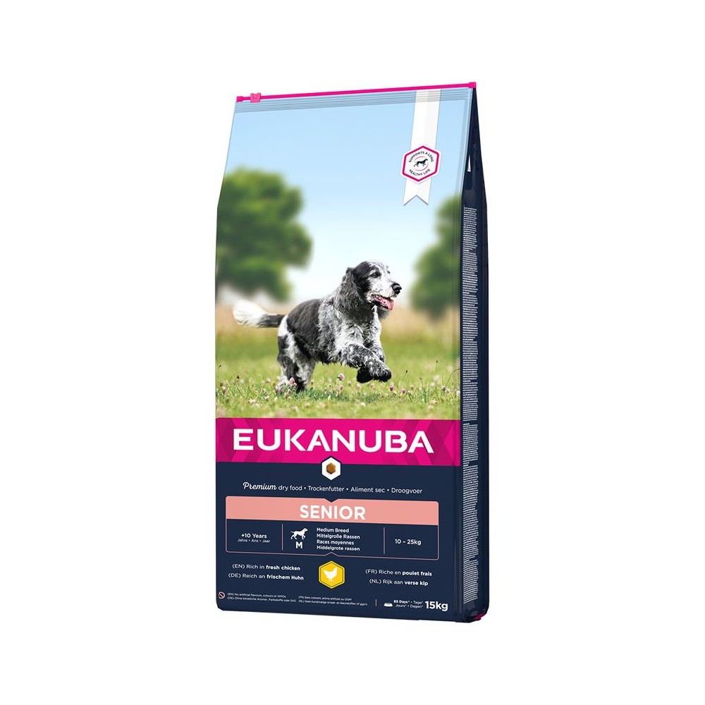 Eukanuba Senior razas medianas ((pollo)) 12  kg