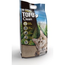 Croci Tofu Clean Litter 20L - Arena Aglomerante Para Gatos, Biodegradable, Descarga En El Inodoro, 100% Vegetal, Arena Antiolor