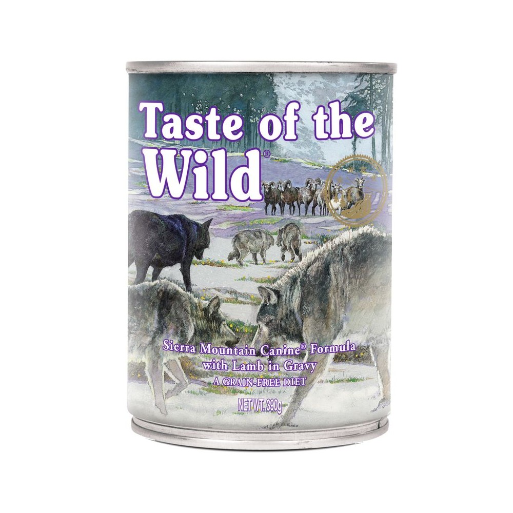 Taste of the Wild Sierra Mountain comida húmeda para perros 390 GR